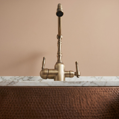 Robinet de cuisine en laiton antique avec eau filtrée – vue 4