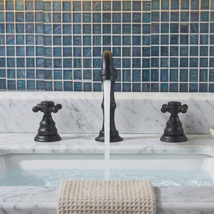 Robinet de lavabo 3 trous en bronze noir – vue 3