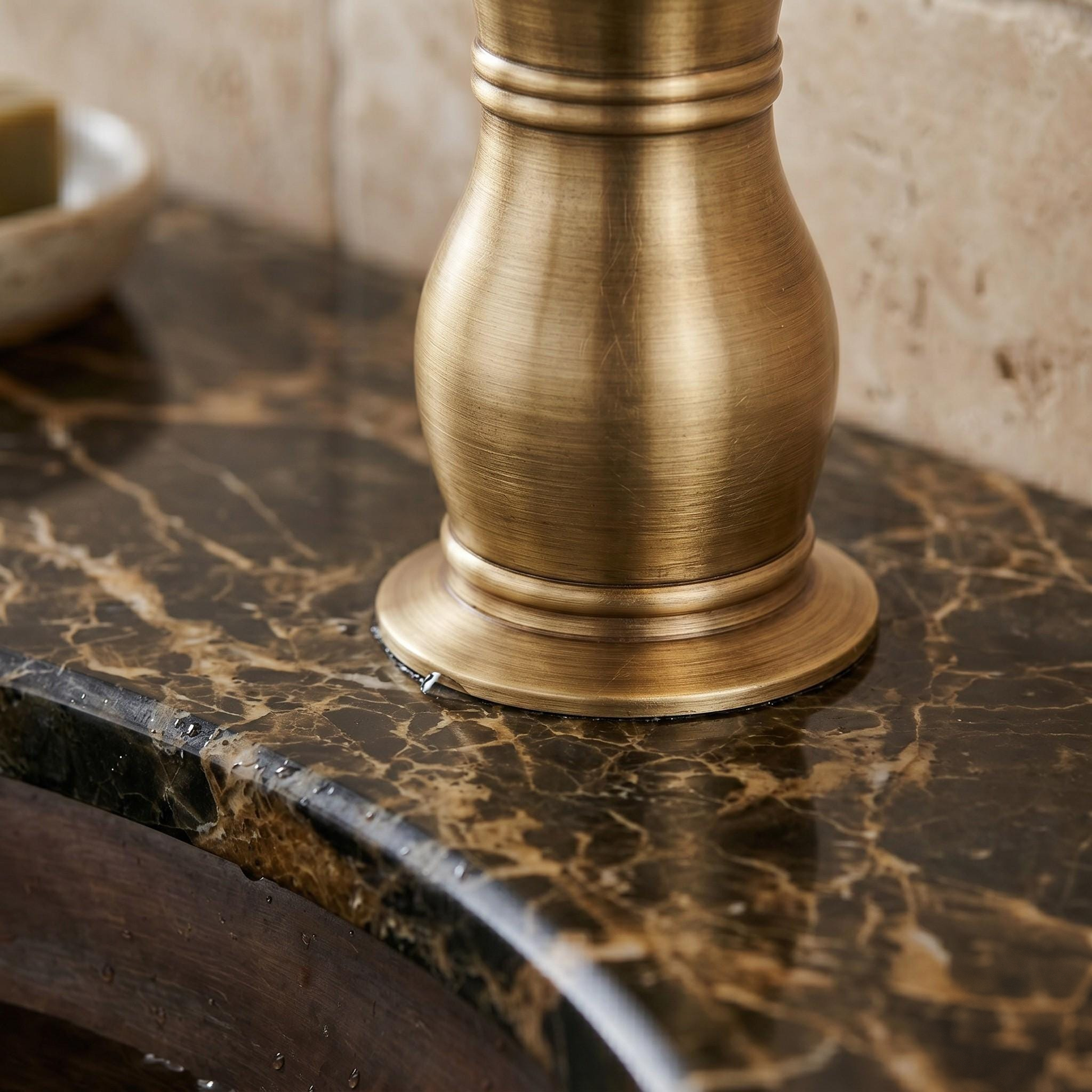Robinet de lavabo apothicaire en laiton antique – vue 2